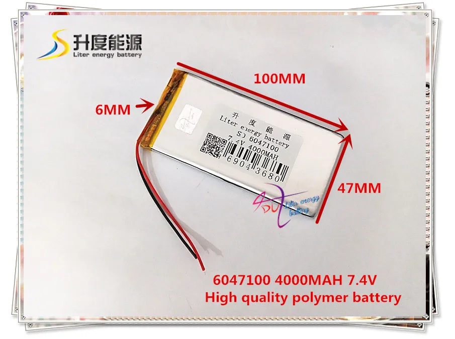 7 4 в 4000 мАч 6047100 полимерный литий-ионный аккумулятор для мобильного банка mp4