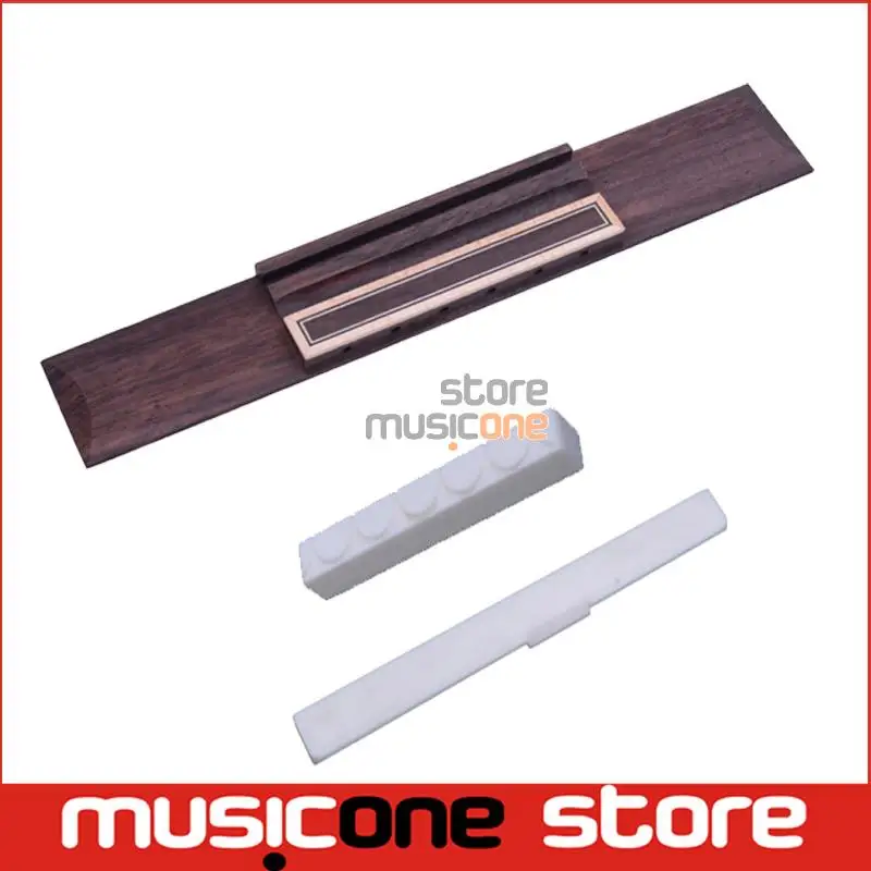 Classic Guitar Kit: Rosewood Classical Guitar Bridge & Cattle Bone Classic Guitar Nut & Cattle Bone Classical Guitar Saddle
Classic Guitar Kit: Rosewood Classical Guitar Bridge & Cattle Bone Classic Guitar Nut & Cattle Bone Classical Guitar Saddle