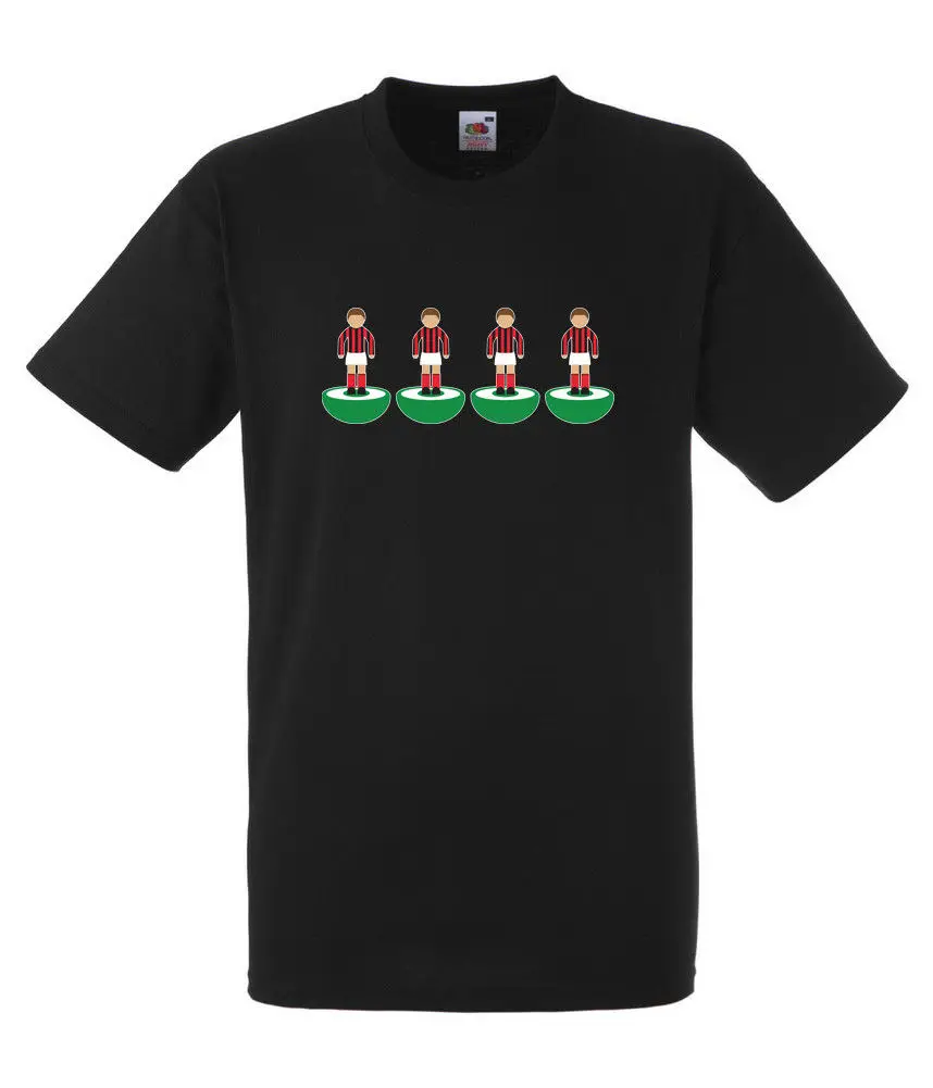 Subbuteo Back Four AC Milan черная футболка все размеры подарок с принтом в стиле хип хоп
