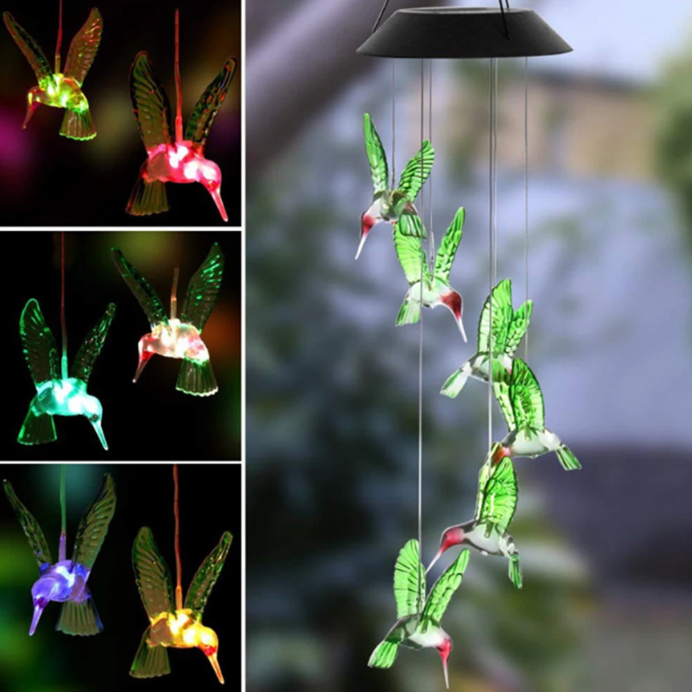 Outdoor Solar Lamps Solar Wind Chime Light Solar Lamp Hummingbird LED Solar Light Christmas Party Garden Lights
Outdoor Solar Lamps Solar Wind Chime Light Solar Lamp Hummingbird LED Solar Light Christmas Party Garden Lights