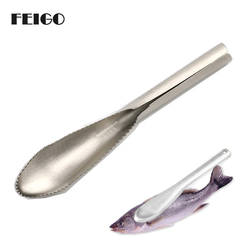 FEIGO 1Pcs Stainless Steel Kitchen Scale Scraper Fish Skin Brush Cleaner Peeler Scaler Remover Brush Fishing Seafood Tools F565
FEIGO 1Pcs Stainless Steel Kitchen Scale Scraper Fish Skin Brush Cleaner Peeler Scaler Remover Brush Fishing Seafood Tools F565