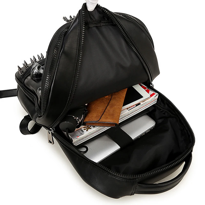 Fashion Men Skull Backpacks School Computer Bags 3D Leather Personality Silver Gold Black Bags Vintage Halloween Bags
Fashion Men Skull Backpacks School Computer Bags 3D Leather Personality Silver Gold Black Bags Vintage Halloween Bags
