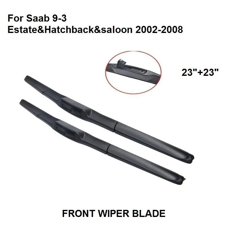 Wiper Blades For Saab 9-3 Estate&Hatchback&saloon 2002-2008 23"+23" Natural Rubber Clean Front Windshield
Wiper Blades For Saab 9-3 Estate&Hatchback&saloon 2002-2008 23"+23" Natural Rubber Clean Front Windshield