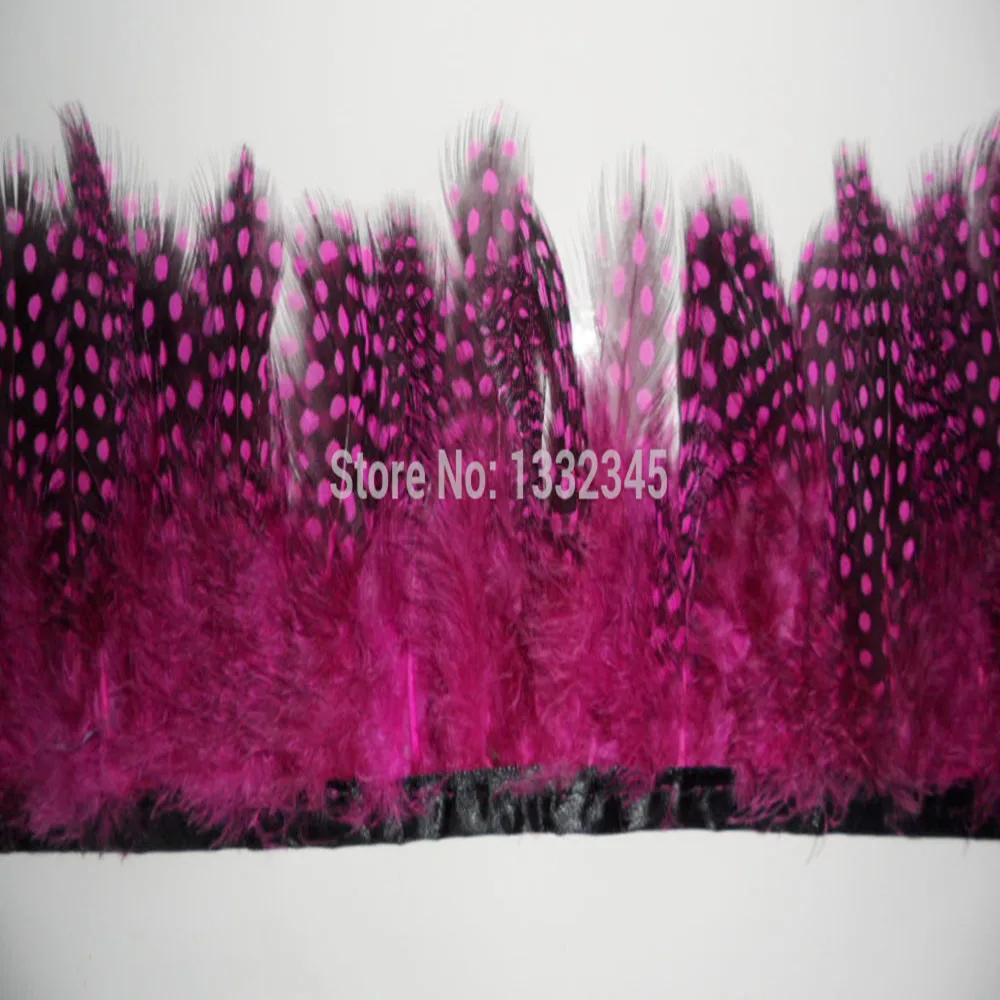 2 m / Lot 5-8 cm height feathers rose red stripes painted crafts / Apparel / Sewing