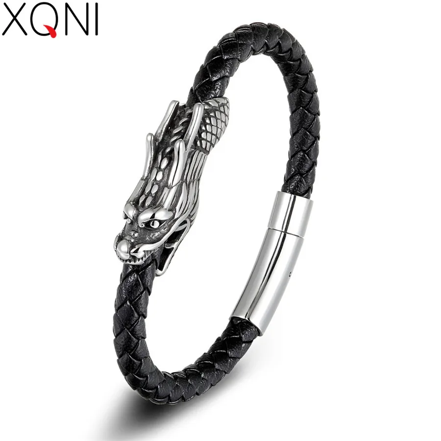 XQNI Neo-Gothic Style Dragon Snake Chain Veins Leather Charm Bracelet Alloy Buckle Fine Jewelry For Men Unisex Birthday Gift
XQNI Neo-Gothic Style Dragon Snake Chain Veins Leather Charm Bracelet Alloy Buckle Fine Jewelry For Men Unisex Birthday Gift