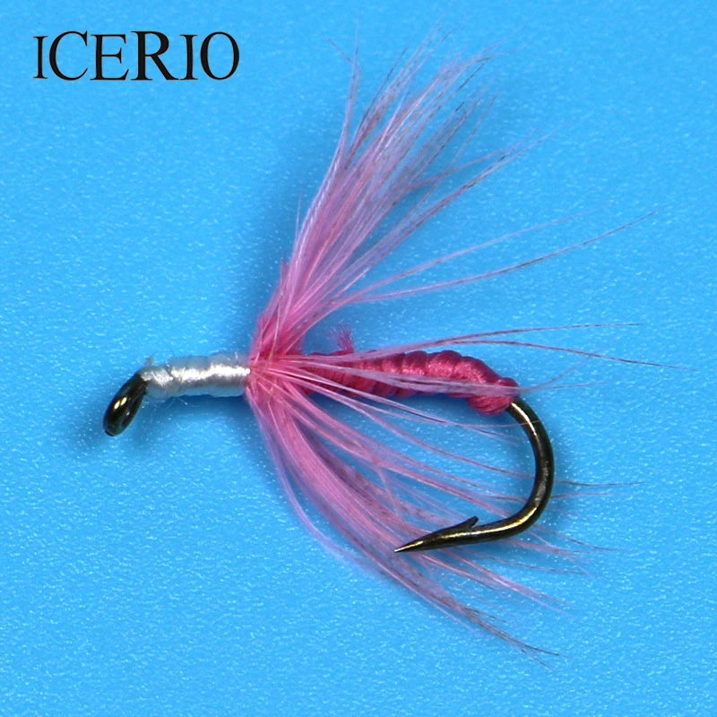 ICERIO 10 шт розовые Червячные личинки для ловли форели размер #12|larvae fly|for troutpink worms |