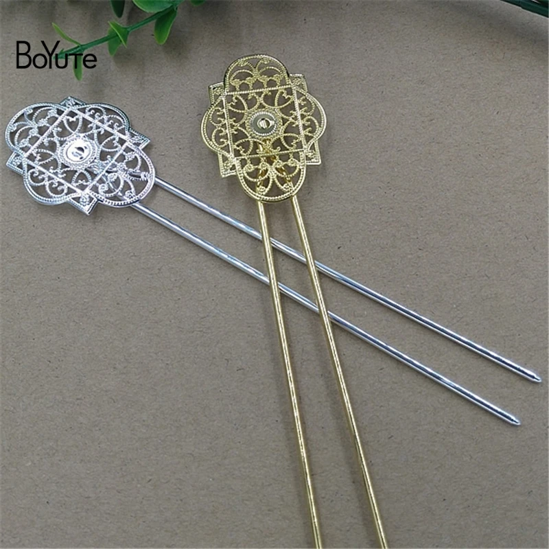 BoYuTe 5Pcs 120*2MM Metal Stick 26*48MM Filigree Flower Hair Stick Diy Women Hair Accessories
BoYuTe 5Pcs 120*2MM Metal Stick 26*48MM Filigree Flower Hair Stick Diy Women Hair Accessories