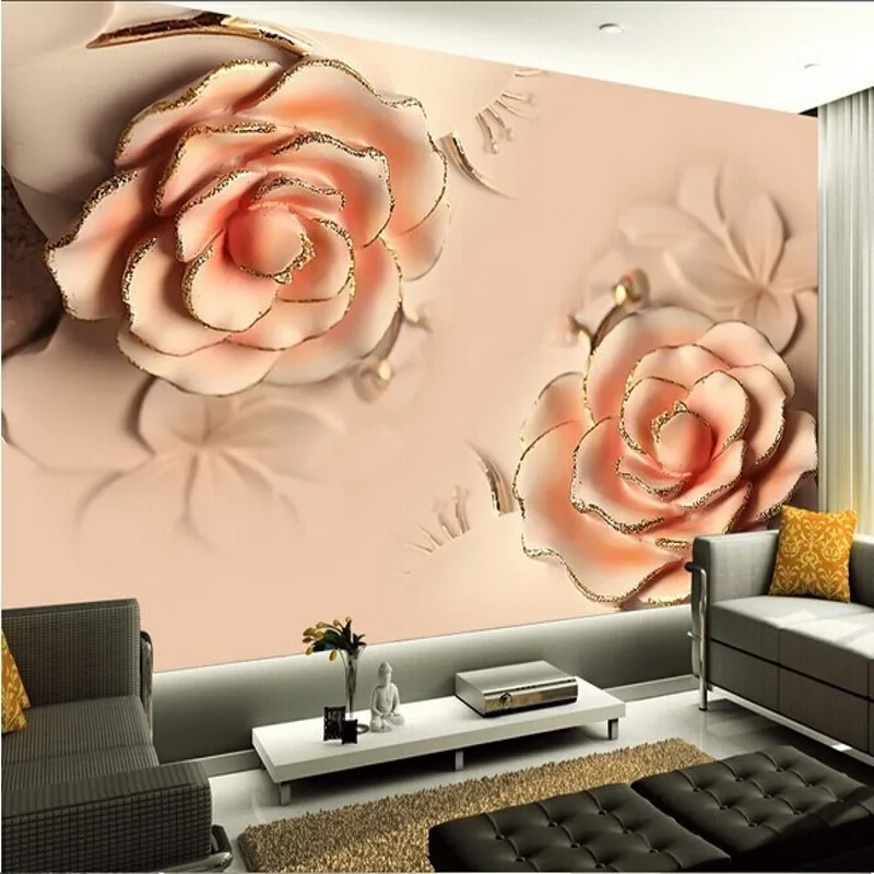 beibehang custom wallpaper 3d stereo mural pink roses wedding room papel de parede background wall modern living room wallpaper
beibehang custom wallpaper 3d stereo mural pink roses wedding room papel de parede background wall modern living room wallpaper