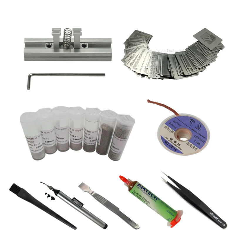 BGA reballing tools kit Directly Heat Stencils universal Solder Paste Balls Station For Computer Rework Repair
BGA reballing tools kit Directly Heat Stencils universal Solder Paste Balls Station For Computer Rework Repair