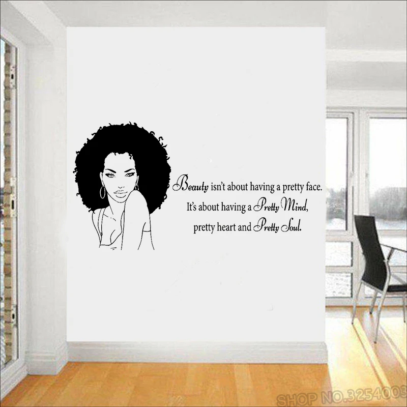 Tribal African Woman Decal Beauty Quote Beautiful Afro Girl Home Decor Wall Art Home Decoration Shop Window Sign L785
Tribal African Woman Decal Beauty Quote Beautiful Afro Girl Home Decor Wall Art Home Decoration Shop Window Sign L785