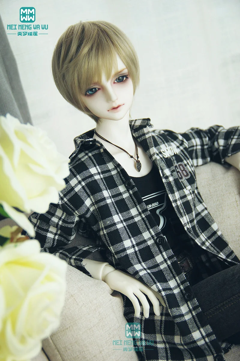 BJD accessories doll clothes for 65cm--80cm BJD uncle fashion casual wild black casual plaid shirt T-shirt
BJD accessories doll clothes for 65cm--80cm BJD uncle fashion casual wild black casual plaid shirt T-shirt