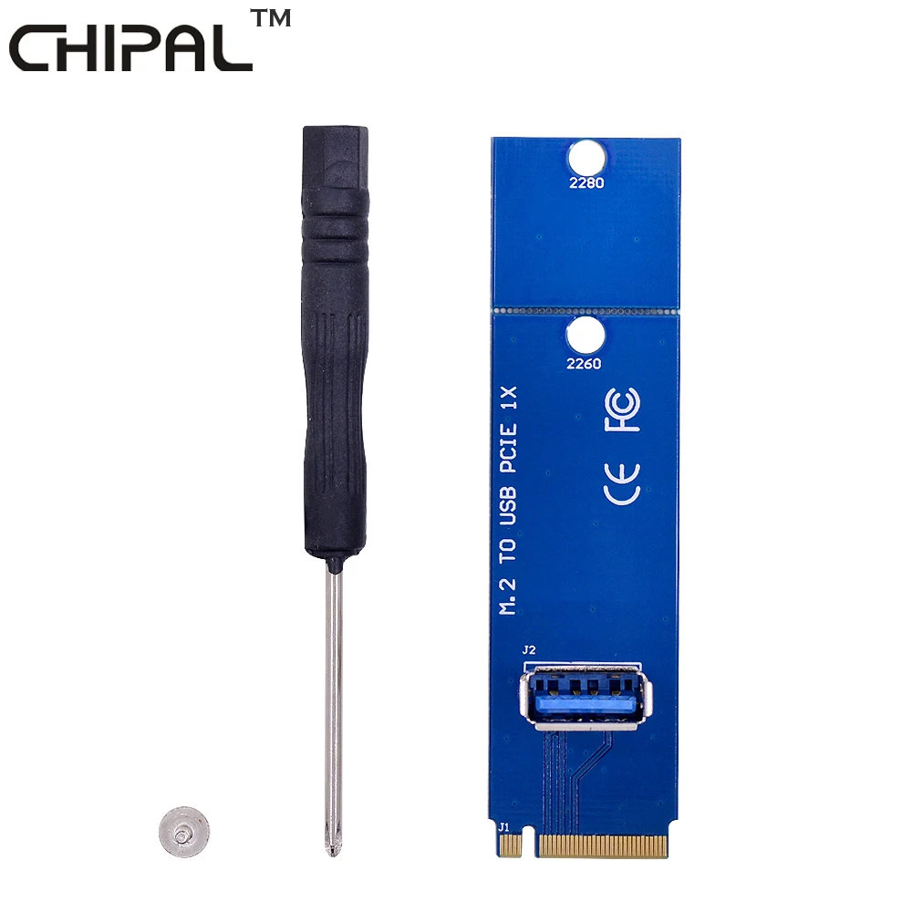 CHIPAL 100 шт. NGFF M.2 на USB 3 0 переносная карта M2 USB3.0 адаптер для PCI-E Райзер-карта PCI Express 1X