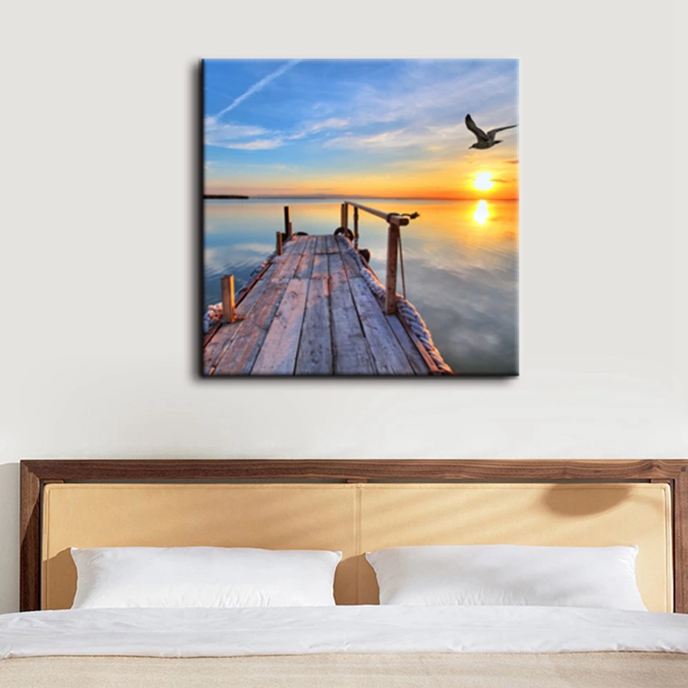 Landscape Bathroom Decor Sunset Birds Wood Bridge Sea View Seascape Nature Poster for Home Living Room Office Wall Decor
Landscape Bathroom Decor Sunset Birds Wood Bridge Sea View Seascape Nature Poster for Home Living Room Office Wall Decor