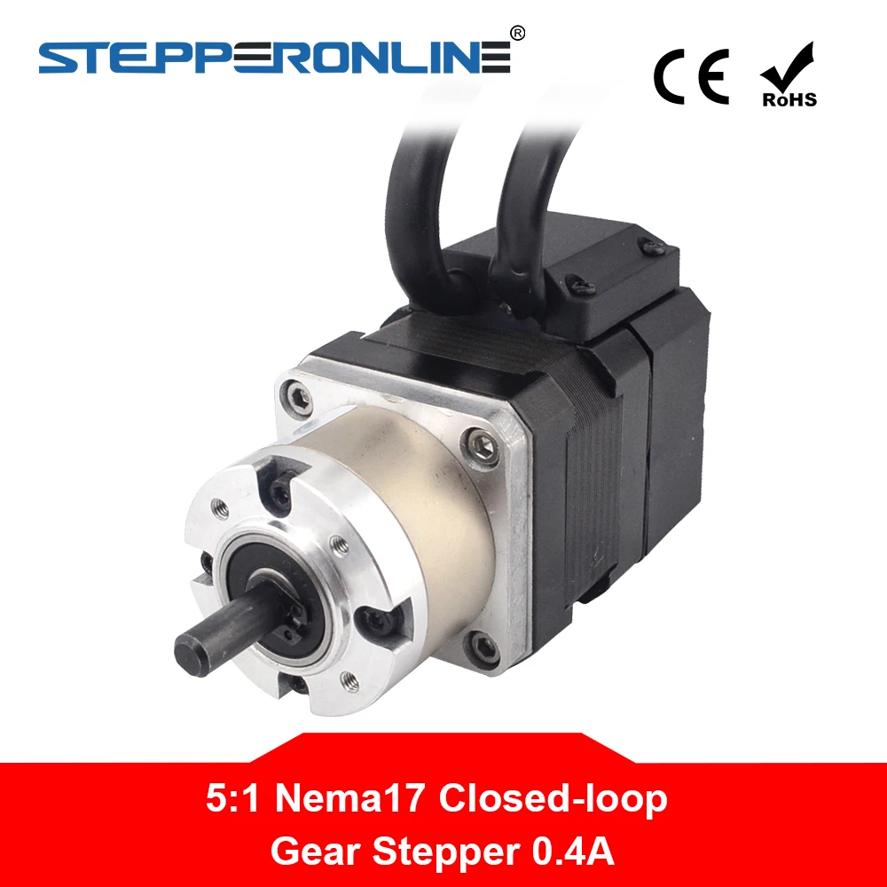 NEW Nema 17 Closed-loop Geared Stepper Motor L=34mm Gear Ratio 5:1 Encoder 1000CPR 0.40A Nema17 Step Motor
NEW Nema 17 Closed-loop Geared Stepper Motor L=34mm Gear Ratio 5:1 Encoder 1000CPR 0.40A Nema17 Step Motor