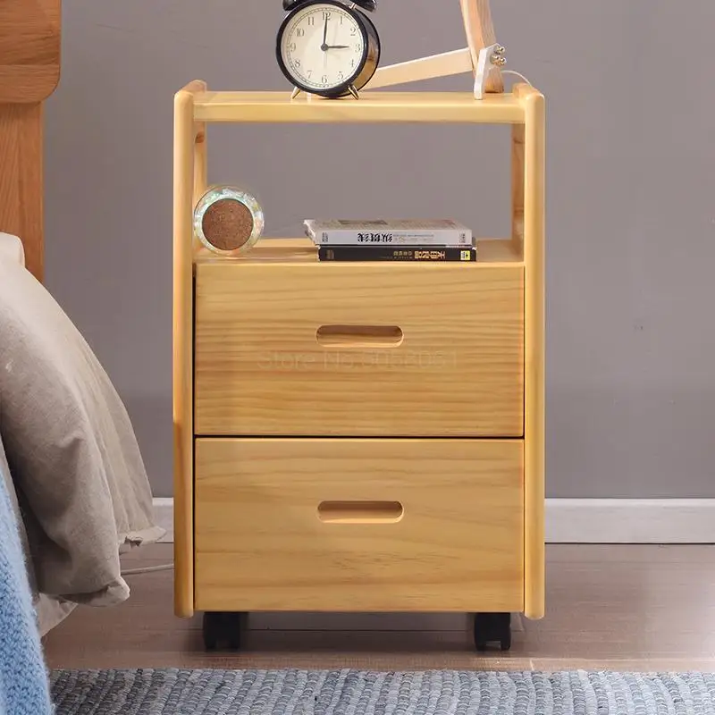 Сплошная деревянная прикроватная Столик Маленький Мини простое хранение