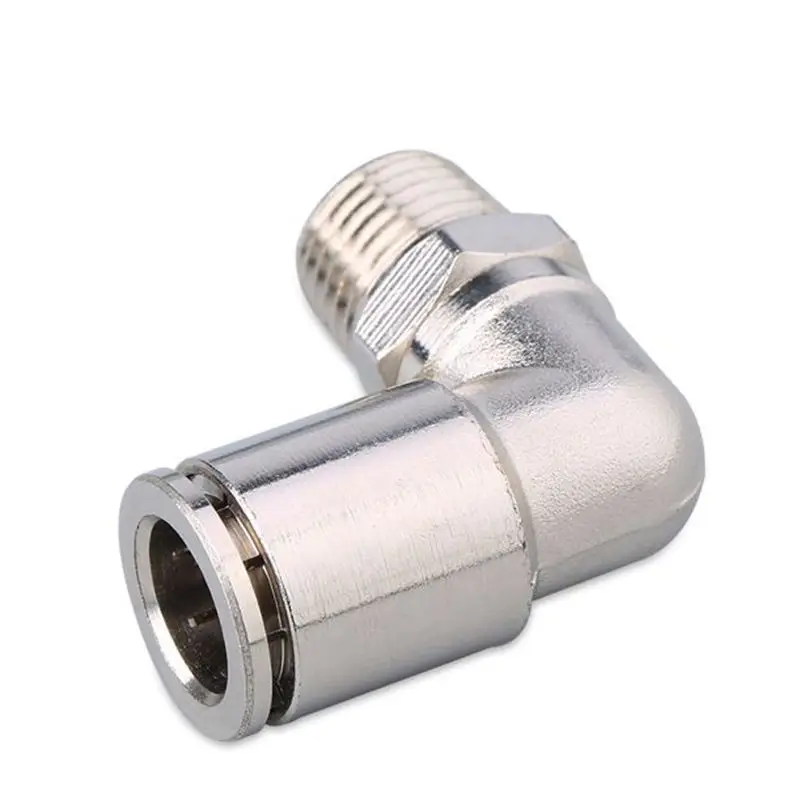 PL8-04 Pneumatic Air Quick Connector Nickel Plated Brass 8mm to 1/2'' BSP Male Thread Push L Type Pipe Fitting
PL8-04 Pneumatic Air Quick Connector Nickel Plated Brass 8mm to 1/2'' BSP Male Thread Push L Type Pipe Fitting