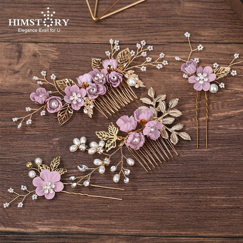 HIMSTORY Lavender Purple Flower Pearl Wedding Hair Vine Handmade Bridal Hair Pin Party Hair Decoration Hair Accessories
HIMSTORY Lavender Purple Flower Pearl Wedding Hair Vine Handmade Bridal Hair Pin Party Hair Decoration Hair Accessories