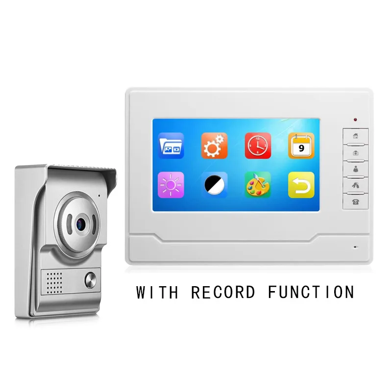 7''Inch Wired Video Door Phone Visual Video Door Intercom Doorbell Monitor Camera Kit For Home Security With Record Function
7''Inch Wired Video Door Phone Visual Video Door Intercom Doorbell Monitor Camera Kit For Home Security With Record Function