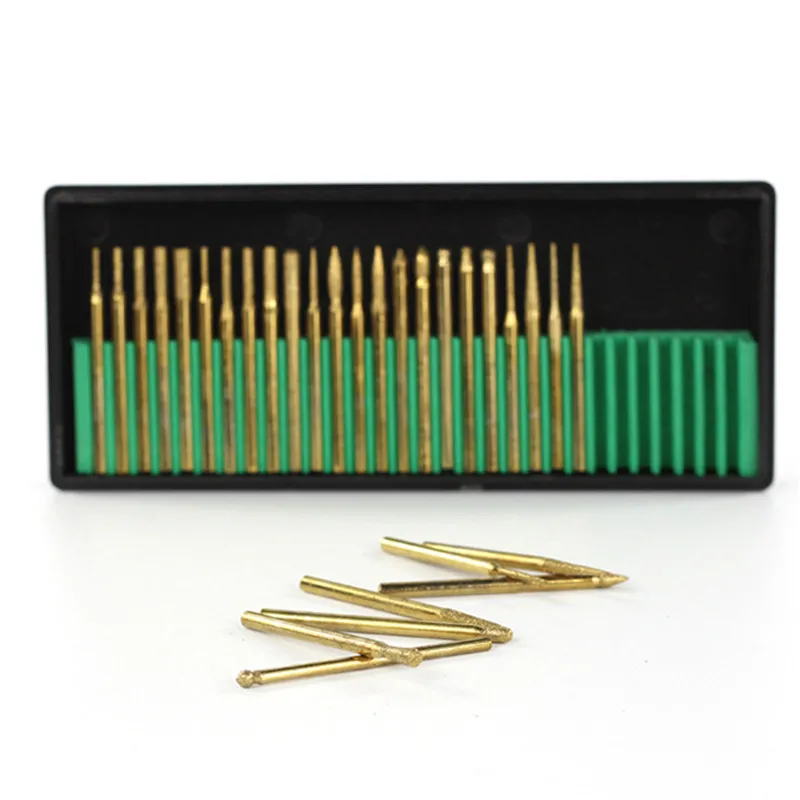 30pcs Diamond Grinding Head Shank Drill Bit Set Burr Drill Grinder Bits Dremel Rotary Tools Woodworking
30pcs Diamond Grinding Head Shank Drill Bit Set Burr Drill Grinder Bits Dremel Rotary Tools Woodworking
