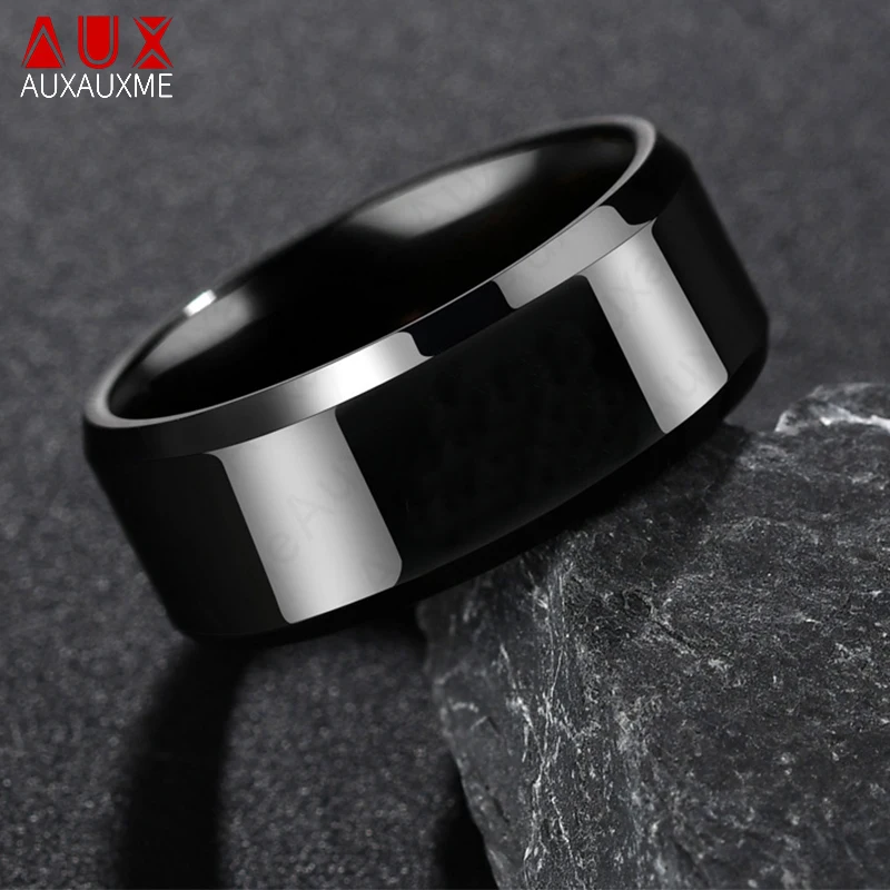 Auxauxme 8mm Black Titanium Stainless Men Ring Simple Wedding Bands Rings Gift For Male Jewelry Size 5-13 Drop shipping
Auxauxme 8mm Black Titanium Stainless Men Ring Simple Wedding Bands Rings Gift For Male Jewelry Size 5-13 Drop shipping