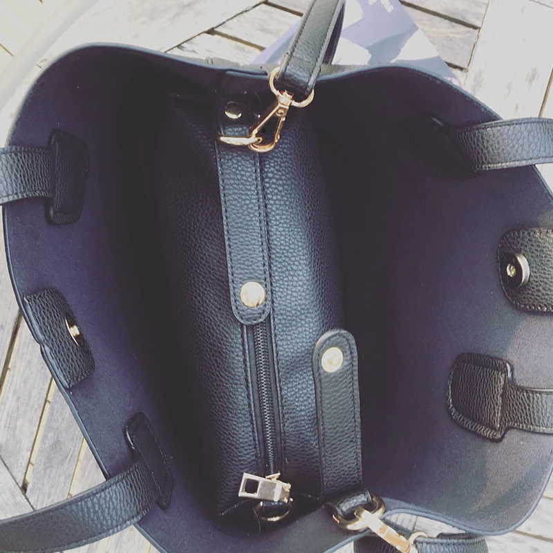Модные кошельки и сумки женские 2018 кожаные композитные на плечо Брендовые через