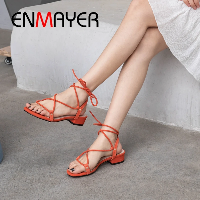 ENMAYER 2019 New Arrival Kid Suede Basic Party Shoes Woman Summer Fashion Med High Sandals Solid Shoes Size 34-40 LY2114
ENMAYER 2019 New Arrival Kid Suede Basic Party Shoes Woman Summer Fashion Med High Sandals Solid Shoes Size 34-40 LY2114