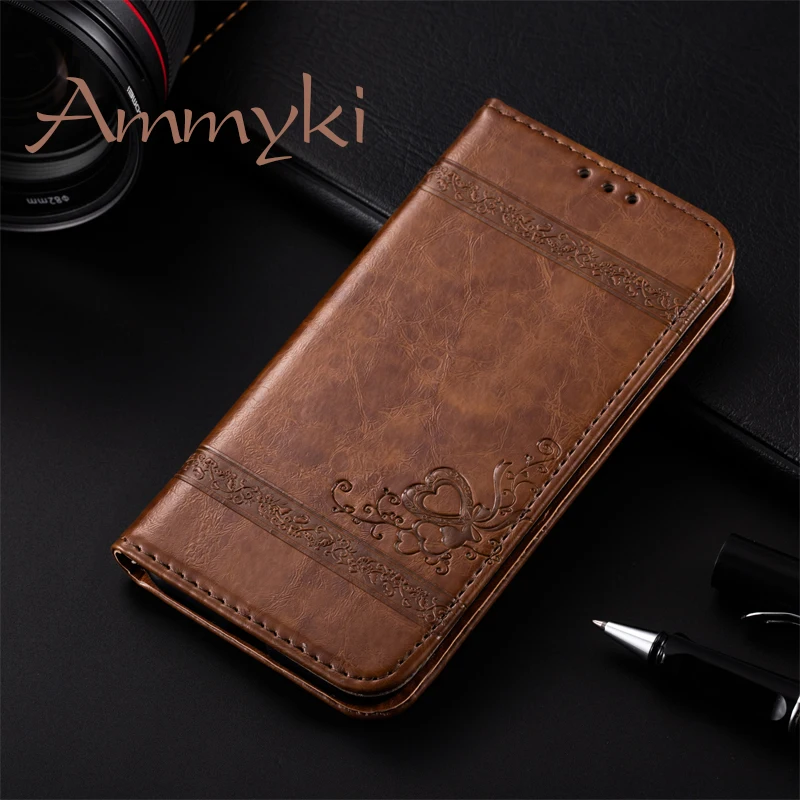 AMMYKI Fragrance Floral Logo Patterned phone back cover cases Luxury flip pu stents 5.0ɿor Samsung galaxy J3 2017 J330 case | Мобильные