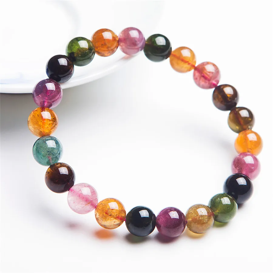 Unique One 8mm Genuine Natural Colorful Tourmaline Quartz Crystal Round Beads Jewelry Stretch Charm Bracelets Femme
Unique One 8mm Genuine Natural Colorful Tourmaline Quartz Crystal Round Beads Jewelry Stretch Charm Bracelets Femme