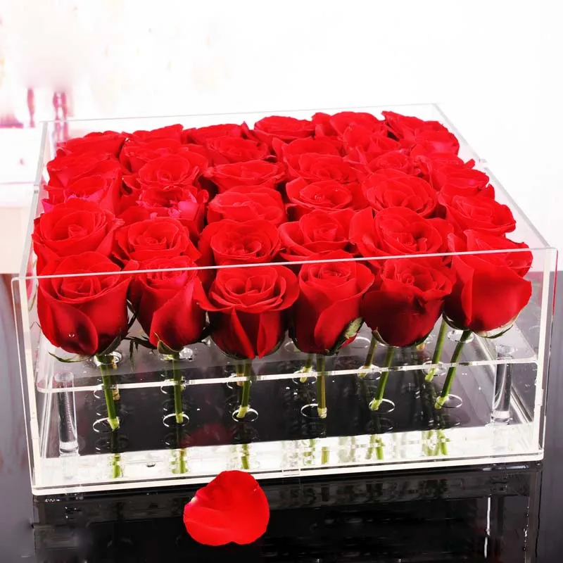 Fashion Acrylic Rose Flower Box Makeup Organizer Cosmetic Tools Holder Flower Gift Box For Girlfriend Wife of Valentine's Day
Fashion Acrylic Rose Flower Box Makeup Organizer Cosmetic Tools Holder Flower Gift Box For Girlfriend Wife of Valentine's Day