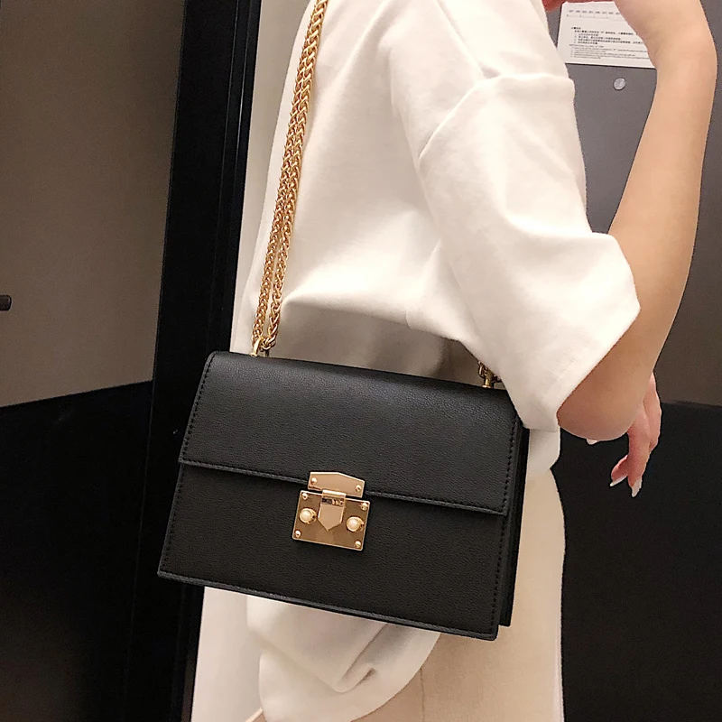 Elegant Female Small Square Bag Fashion New Quality PU Leather Women's Designer Handbag Lock Chain Shoulder Messenger bags
Elegant Female Small Square Bag Fashion New Quality PU Leather Women's Designer Handbag Lock Chain Shoulder Messenger bags
