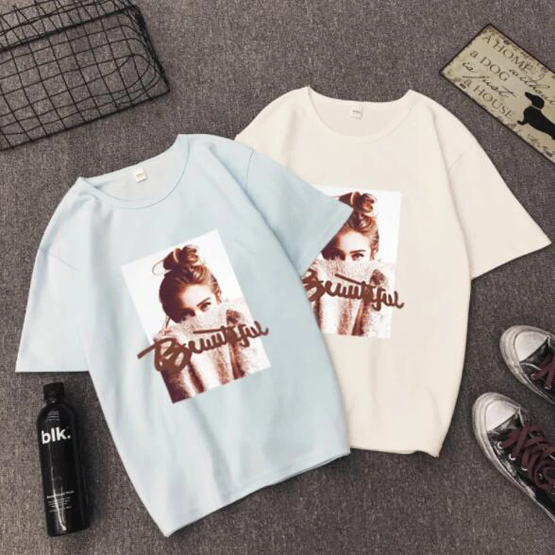 Feminina Loose T Shirts Women European American Style Tops for Women Fashion Girl Print Short Sleeve O Neck Cotton T Shirt
Feminina Loose T Shirts Women European American Style Tops for Women Fashion Girl Print Short Sleeve O Neck Cotton T Shirt