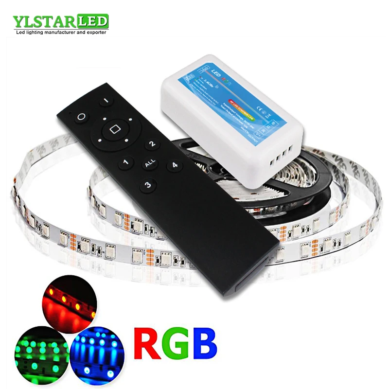 YLSTAR 2018 Новый RGB LED контроллер сенсорный экран 4 зоны 2 4G DC12 24V 3x4A пульт