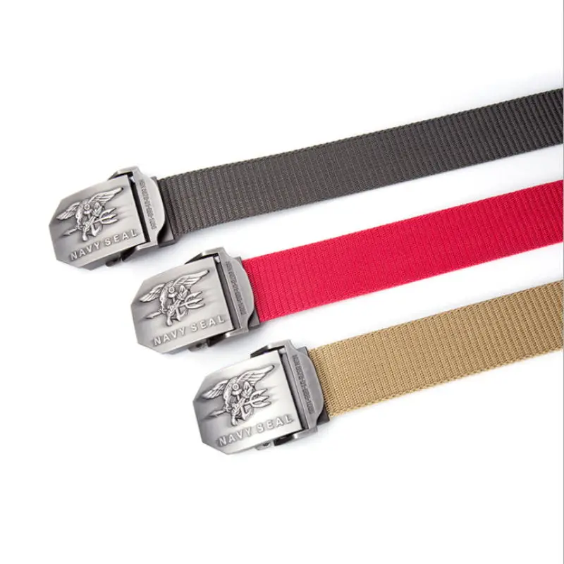 BOKADIAO Men&Women Thick nylon Canvas belt NAVY SEAL Metal buckle luxury jeans belt Military Army tactical belts for male strap
BOKADIAO Men&Women Thick nylon Canvas belt NAVY SEAL Metal buckle luxury jeans belt Military Army tactical belts for male strap