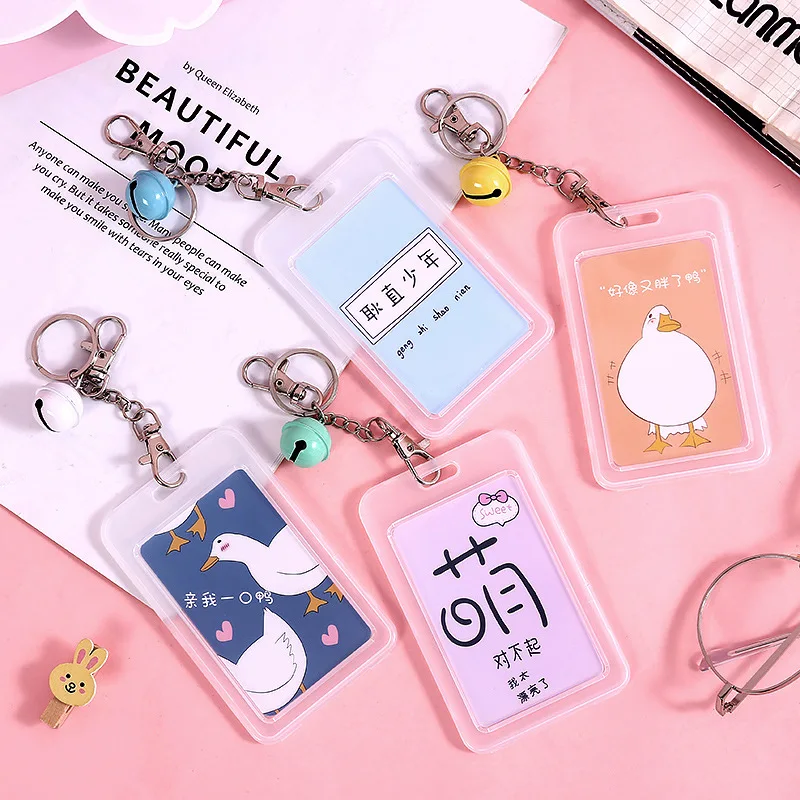 1 шт., держатель кредитных карт Kawaii, Прозрачная Обложка для автобусной карты для студенческих детей, маленький свежий брелок, креативные мил...
1 шт., держатель кредитных карт Kawaii, Прозрачная Обложка для автобусной карты для студенческих детей, маленький свежий брелок, креативные мил...