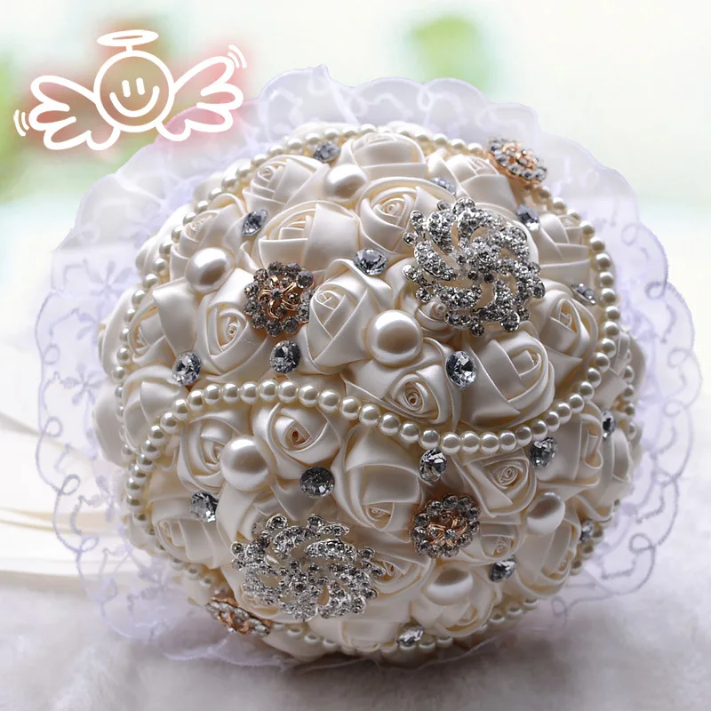 In Stock Gorgeous Beaded Crystal Wedding Bouquet Artificial Sapphire Ivory Rose Bridesmaid Flower Pearl Bridal Bouquets D209
In Stock Gorgeous Beaded Crystal Wedding Bouquet Artificial Sapphire Ivory Rose Bridesmaid Flower Pearl Bridal Bouquets D209