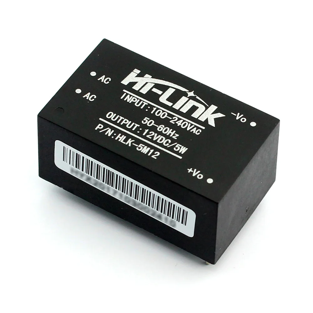 HLK-5M12 AC-DC Switch Power 220V to 12V Step Down Buck Power Supply Module 5W Smart Intelligent Household Switch Converter Q009
HLK-5M12 AC-DC Switch Power 220V to 12V Step Down Buck Power Supply Module 5W Smart Intelligent Household Switch Converter Q009