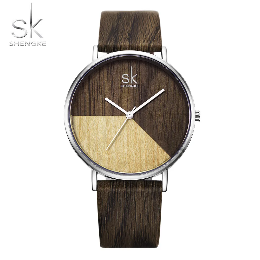 Shengke Brand 0079 Women Watches Wooden Design Leather Strap Fashion Irregular Clock Vintage Ladies Quartz Watch bayan kol saati
Shengke Brand 0079 Women Watches Wooden Design Leather Strap Fashion Irregular Clock Vintage Ladies Quartz Watch bayan kol saati