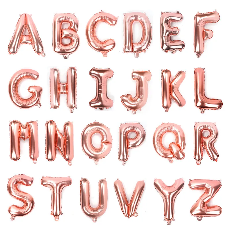 16inch Rose Gold letter Alphabet balloons Foil Helium Balloons kids Event Party birthday Aluminium Foil Ballon Supplies
16inch Rose Gold letter Alphabet balloons Foil Helium Balloons kids Event Party birthday Aluminium Foil Ballon Supplies