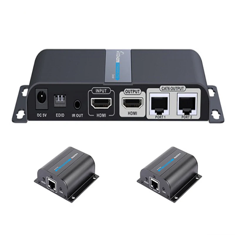 LENKENG LKV712Pro 1920*1080 2 порта HDMI удлинитель 1x2 1 передатчик приемника с петлей и ИК по UTP