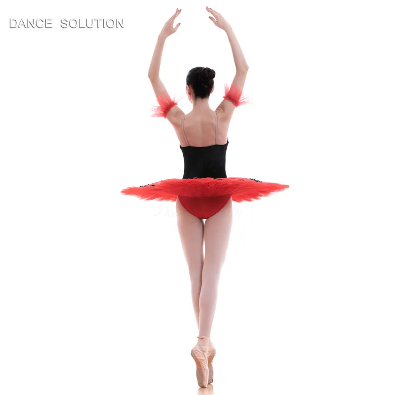 Черный/красный предпрофессиональный балетный танцевальный пачка для взрослых