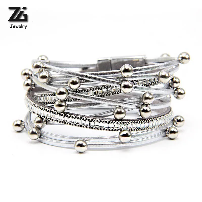 ZG 2018 New Design Fashion Bead Multiple Layers Charm Bracelet For Women Beads Women Bracelet in 5 colors with Magnetic clasp
ZG 2018 New Design Fashion Bead Multiple Layers Charm Bracelet For Women Beads Women Bracelet in 5 colors with Magnetic clasp