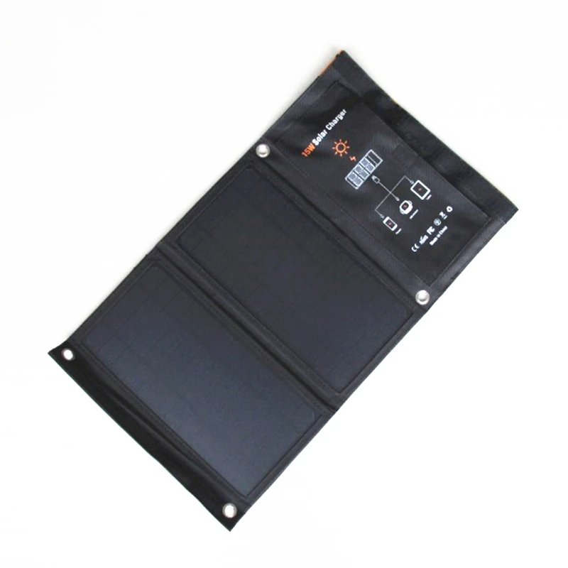 Solar charger 15W Solar Panel with Dual USB Port Waterproof Foldable Solar Cells for Smartphones Tablets and Camping Travel
Solar charger 15W Solar Panel with Dual USB Port Waterproof Foldable Solar Cells for Smartphones Tablets and Camping Travel
