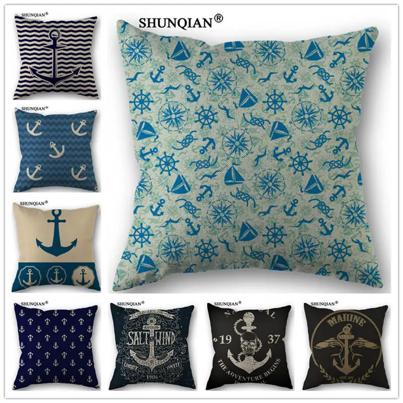 WZ4153 Marine anchor pillowcase custom office Wedding bedding couch Vintage pillow case/cover home decorative
WZ4153 Marine anchor pillowcase custom office Wedding bedding couch Vintage pillow case/cover home decorative