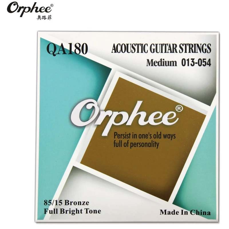 Orphee QA180 013-054 Acoustic Guitar Strings 80/15 Bronze Hexagonal alloy Vacuum Packaging Guitar Accessories Parts
Orphee QA180 013-054 Acoustic Guitar Strings 80/15 Bronze Hexagonal alloy Vacuum Packaging Guitar Accessories Parts