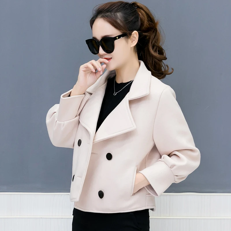2019 Spring autumn New Woolen coat female short jacket Ladies coats fashion Long sleeve Tops Youth clothing for women tide 1206
2019 Spring autumn New Woolen coat female short jacket Ladies coats fashion Long sleeve Tops Youth clothing for women tide 1206
