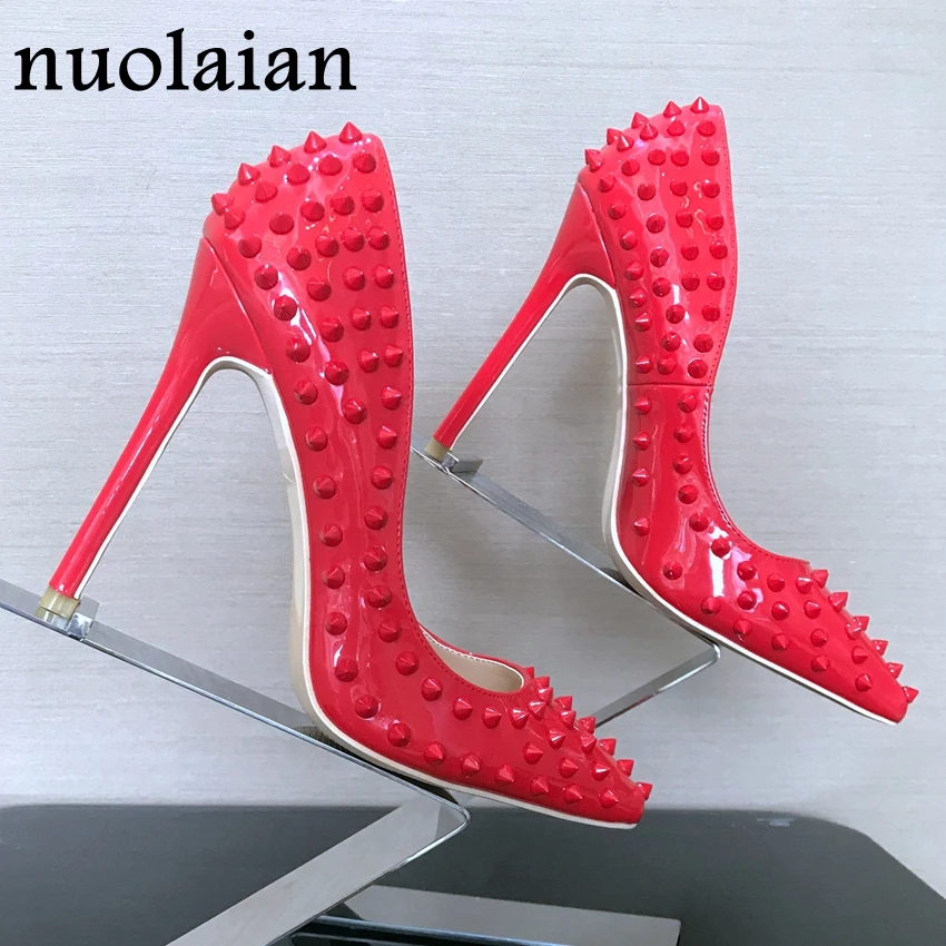 8/10/12CM Rivet Shoes Woman High Heels Red Patent Leather Pumps Classics Wedding Party Shoes Womens High Heel Platform Shoes
8/10/12CM Rivet Shoes Woman High Heels Red Patent Leather Pumps Classics Wedding Party Shoes Womens High Heel Platform Shoes