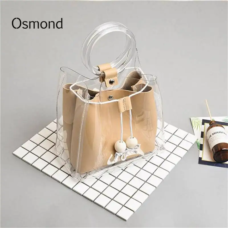 Osmond 2018 Fashion Transparent Totes with Purse Summer Beach Bags Clear Plastic Round Handle Women Handbag Bucket Composite Bag
Osmond 2018 Fashion Transparent Totes with Purse Summer Beach Bags Clear Plastic Round Handle Women Handbag Bucket Composite Bag