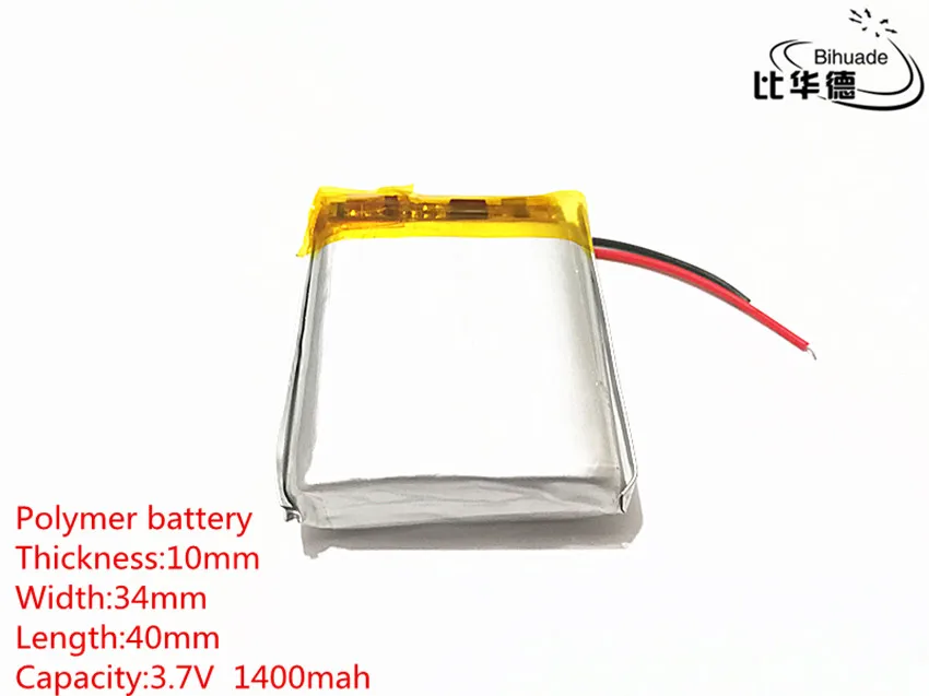 10pcs 3.7V 1400mAh 103440 Lithium Polymer Li-Po li ion Rechargeable Battery cells For Mp3 MP4 MP5 GPS PSP mobile bluetooth
10pcs 3.7V 1400mAh 103440 Lithium Polymer Li-Po li ion Rechargeable Battery cells For Mp3 MP4 MP5 GPS PSP mobile bluetooth