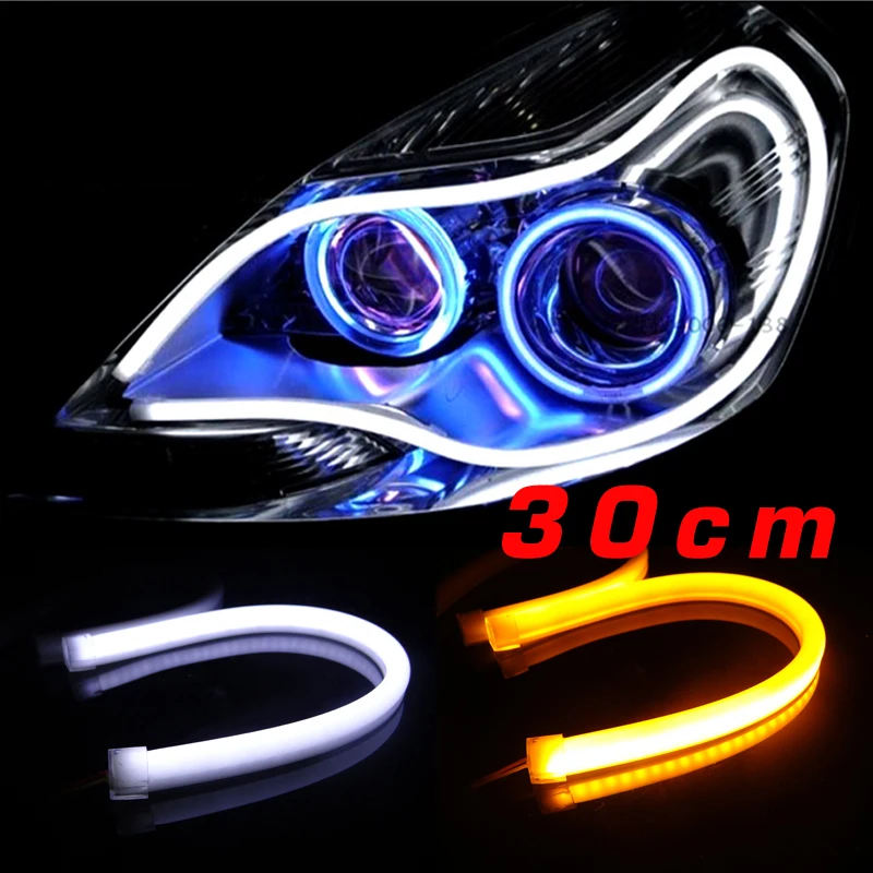 2Pcs/Pair SUNKIA 30CM Flexible Daytime Running Light White/Yellow/Blue/Red Color Available Day Driving Switchback DRL Strip
2Pcs/Pair SUNKIA 30CM Flexible Daytime Running Light White/Yellow/Blue/Red Color Available Day Driving Switchback DRL Strip