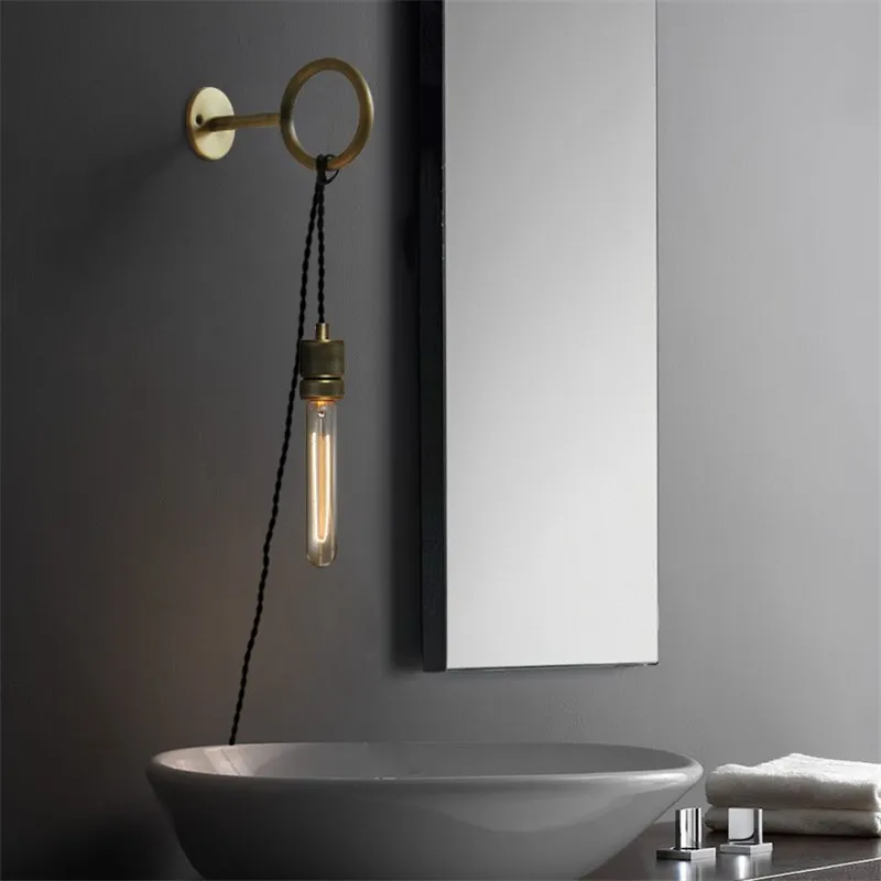 American Loft Vintage Wall Lamp Sconce Edison Iron Pull Ring DIY Bedside Wall Light For Dining Bedroom Home Decor Lighting
American Loft Vintage Wall Lamp Sconce Edison Iron Pull Ring DIY Bedside Wall Light For Dining Bedroom Home Decor Lighting